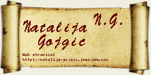 Natalija Gojgić vizit kartica